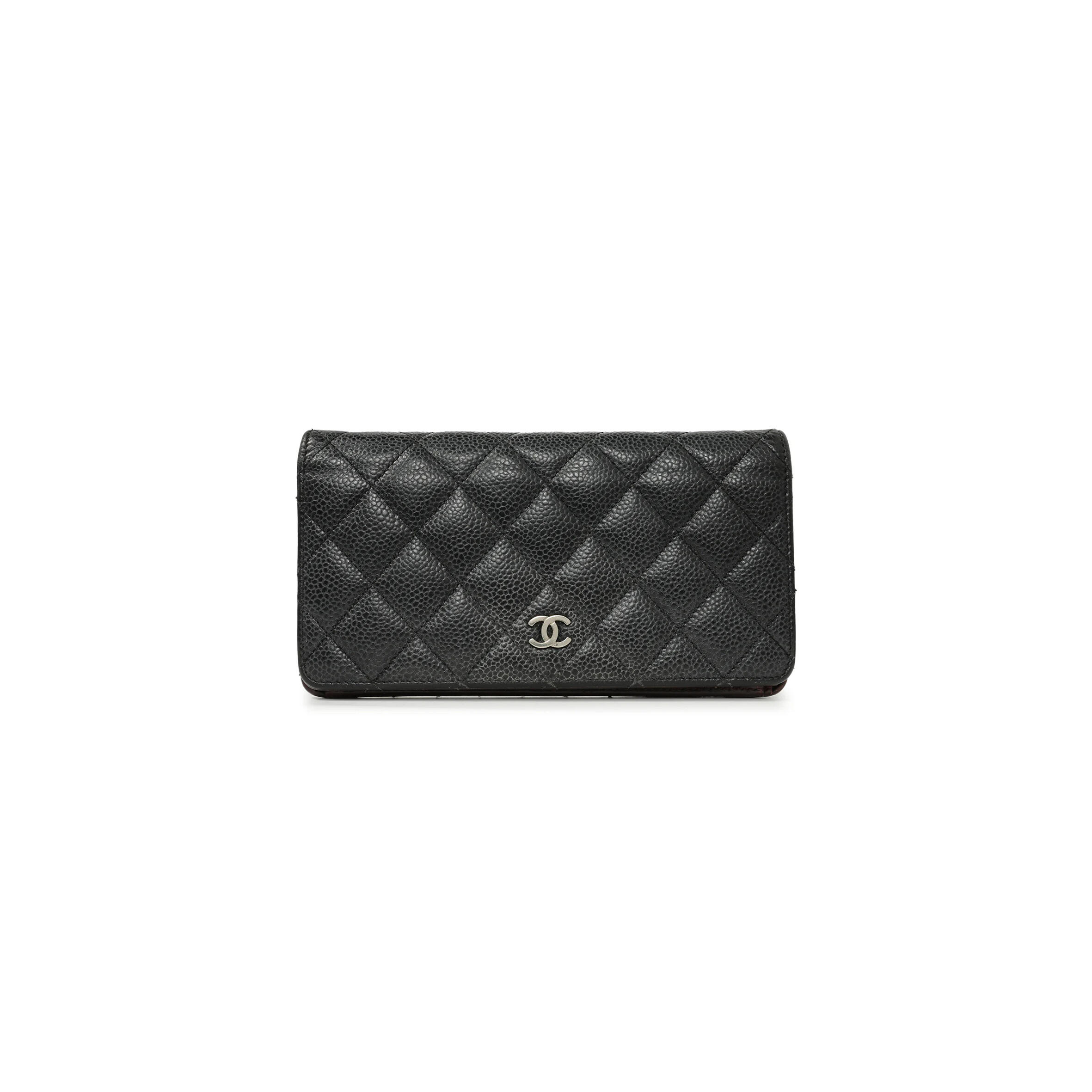 CHANEL BLACK QUILTED LEATHER WALLET A80285 (19.5*10*2.5cm)